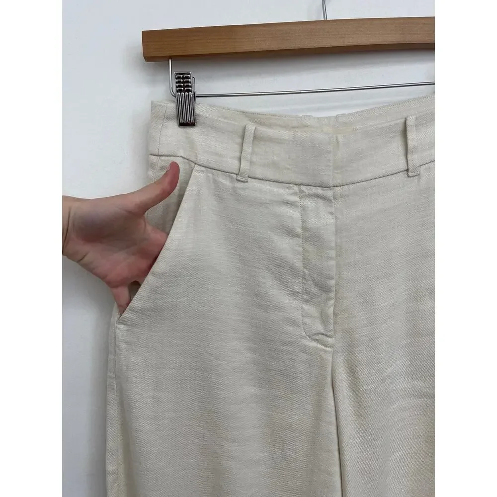 Everlane The Wide Leg Pant Stretch Linen Flax High-Rise Lightweight Trouser 00
